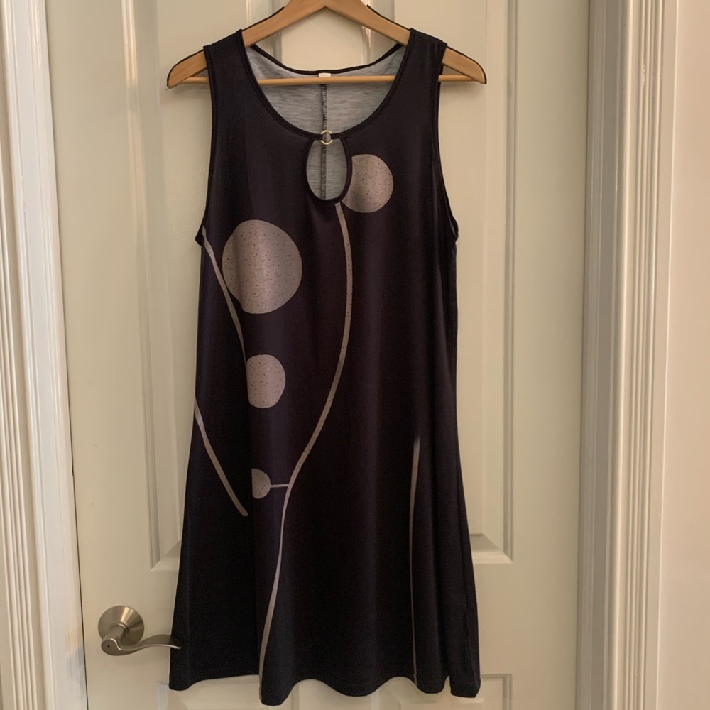 Printed Tank Sleeveless Dress Hollow V-Neck Swing A Line Mini Sundress